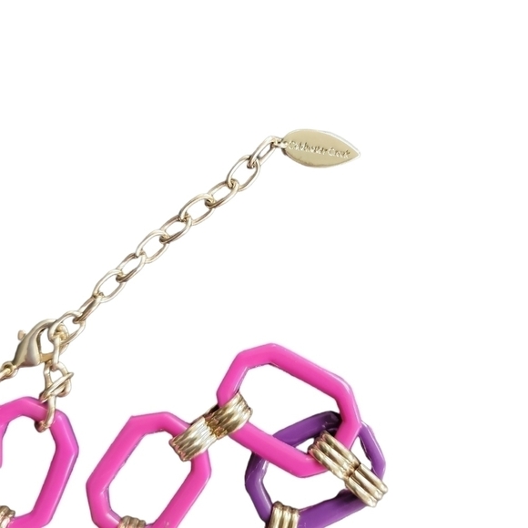 COLDWATER Creek Purple Pink linked Nevklace with Matching Bracelet - Picture 6 of 6
